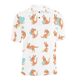 Cute Kangaroo pattern Men's All Over Print Polo Shirt