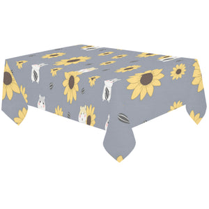 Cute hamster sunflower pattern background Tablecloth