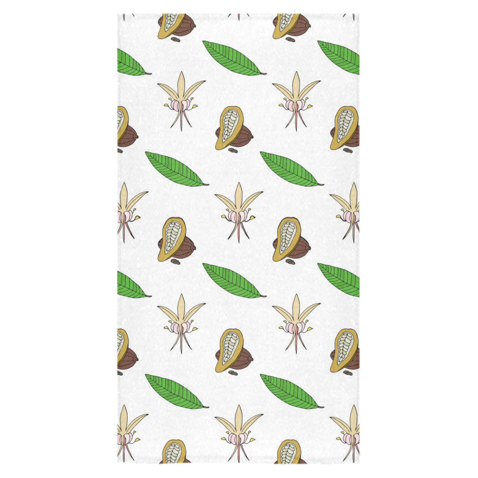 Color hand drawn cacao pattern Bath Towel