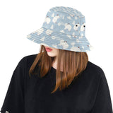 Cute polar bears Christmas decoration pattern Unisex Bucket Hat