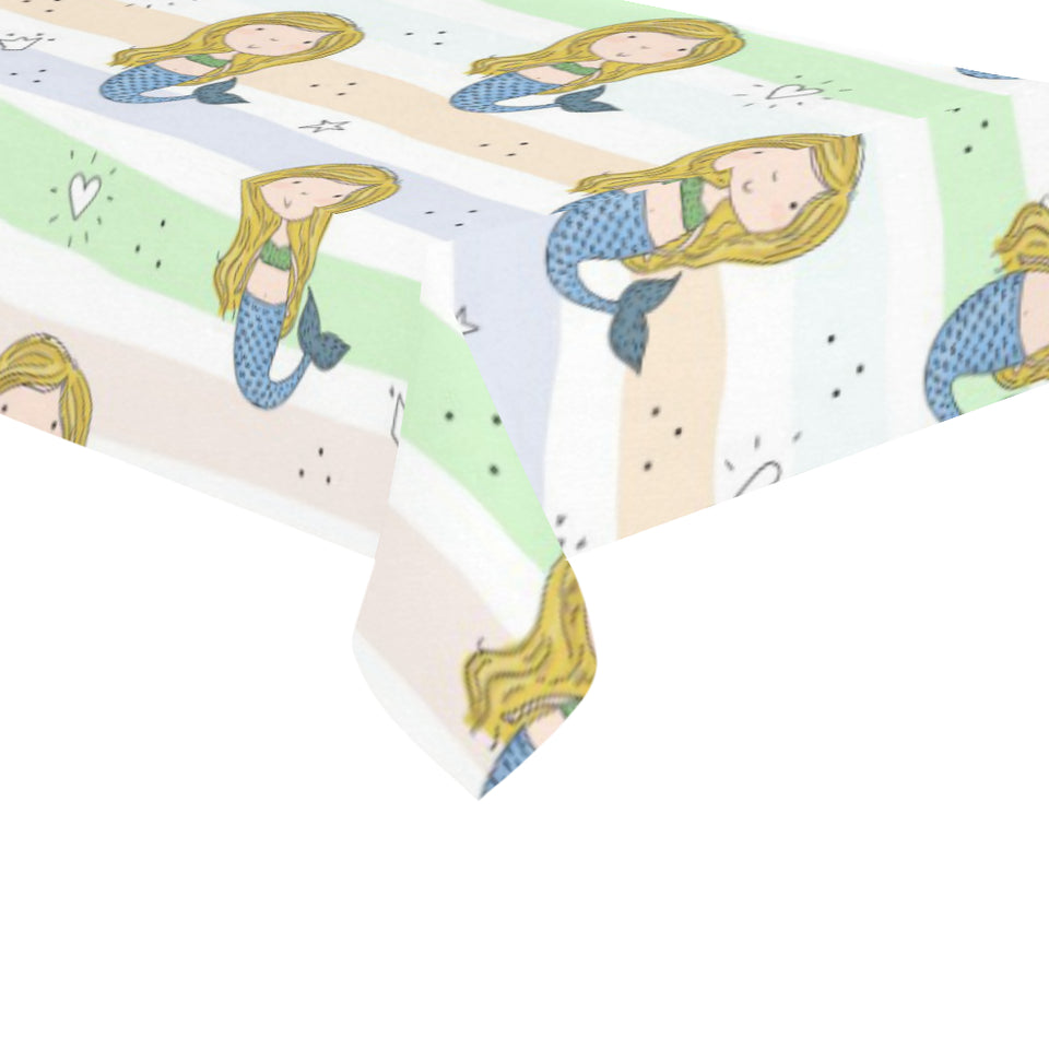Cute hand drawn mermaid Tablecloth