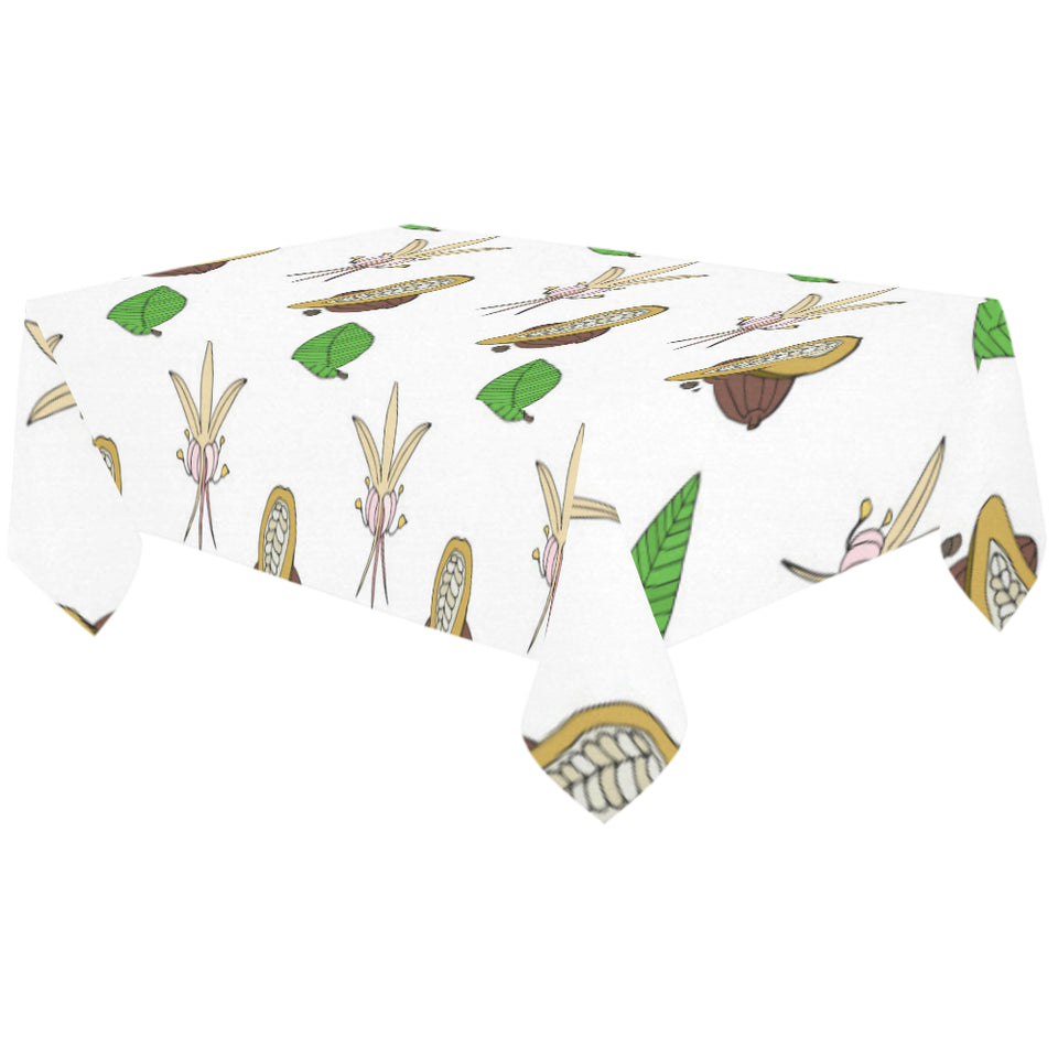 Color hand drawn cacao pattern Tablecloth