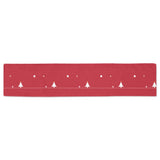 Christmas tree star snow red background Table Runner