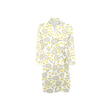 Tennis Pattern Print Design 02 Men's Long Sleeve Belted Night Robe