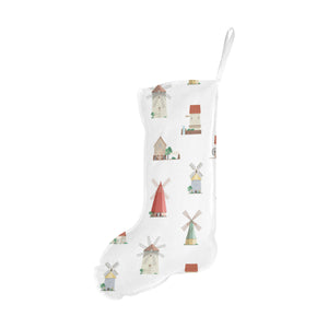 windmill design pattern Christmas Stocking