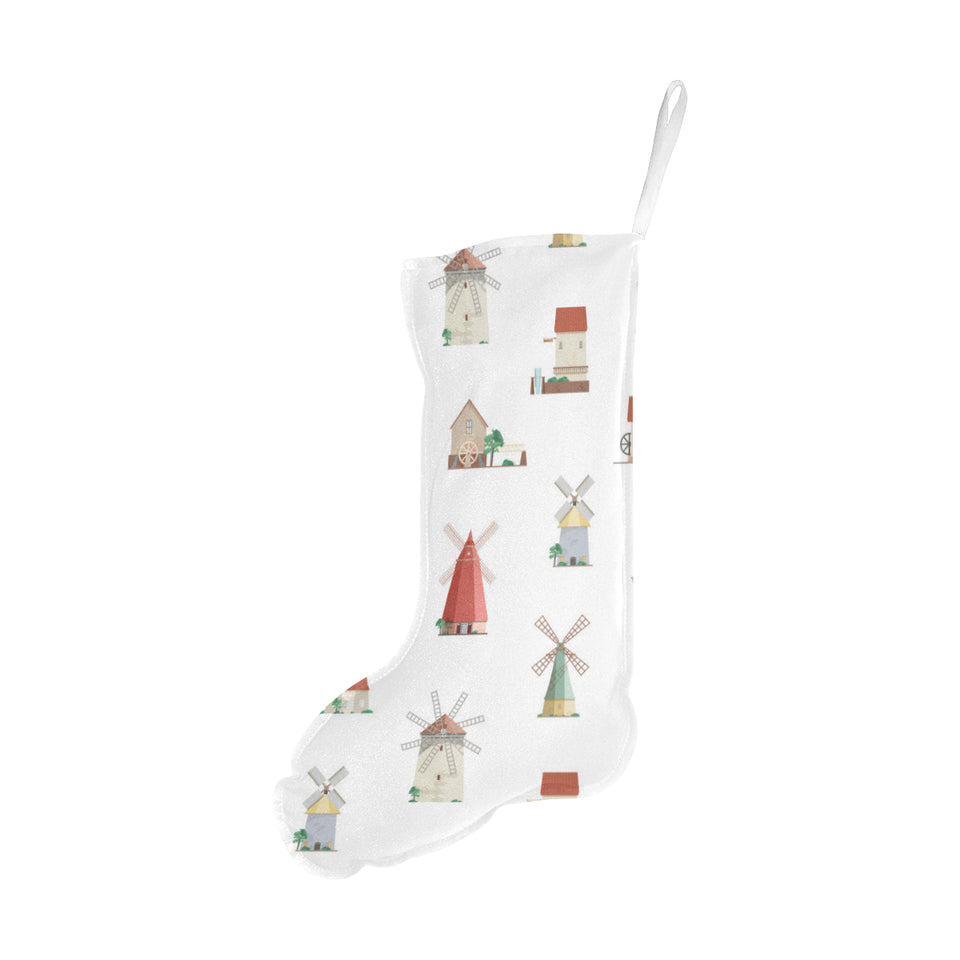 windmill design pattern Christmas Stocking