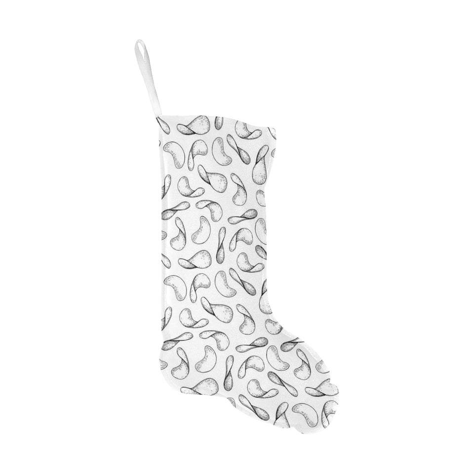 Potato Chips Pattern Print Design 04 Christmas Stocking