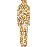 Hamburger Pattern Print Design 03 Women's Long Pajama Set