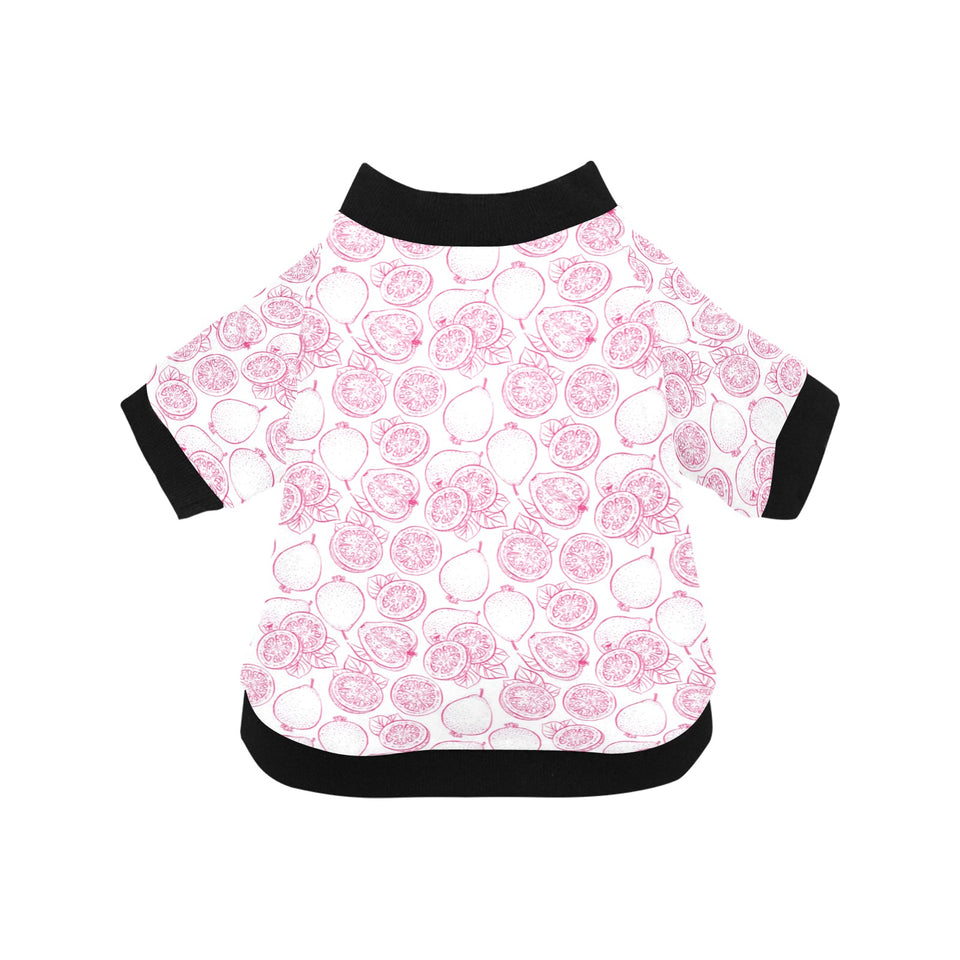 Sketch guava pattern All Over Print Pet Dog Round Neck Fuzzy Shirt