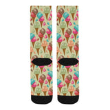 Colorful ice cream pattern Crew Socks