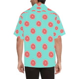 Grapefruit green background Men's All Over Print Hawaiian Shirt
