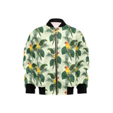 Beautiful parrot palm leaves pattern Kids' Boys' Girls' Bomber Jacket