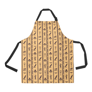 Egypt Hieroglyphics Pattern Print Design 02 All Over Print Adjustable Apron