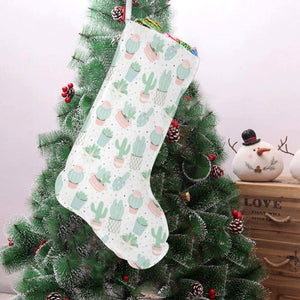 Pastel color cactus pattern Christmas Stocking