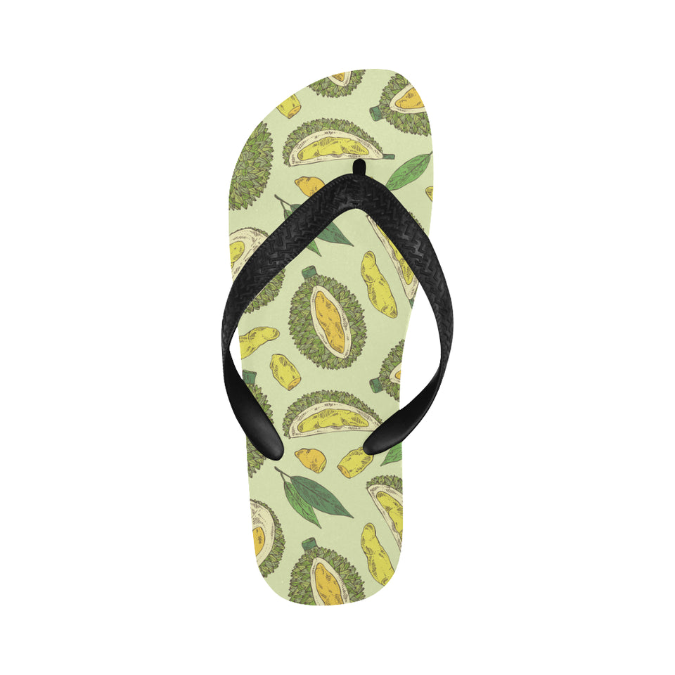 Durian leaves pattern background Unisex Flip Flops