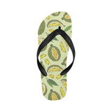 Durian leaves pattern background Unisex Flip Flops