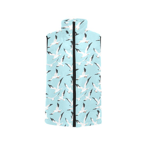 Seagull Pattern Print Design 01 Men's Padded Vest