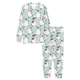 Cute Penguin pattern Women's All Over Print Pajama Set