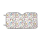 Skate Board Pattern Print Design 05 Car Sun Shade
