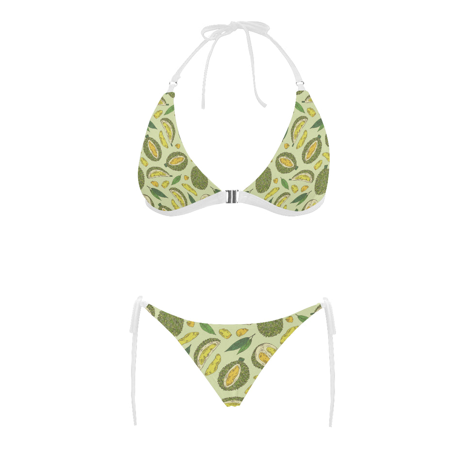 Durian leaves pattern background Sexy Bikinis Two-Piece Swimsuits