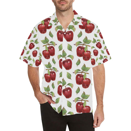 Red apples pattern Men's All Over Print Hawaiian Shirt