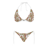 Red tulips and daffodils pattern Sexy Bikinis Two-Piece Swimsuits