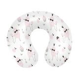 Poodle dog rose cake pattern U-Shaped Travel Neck Pillow