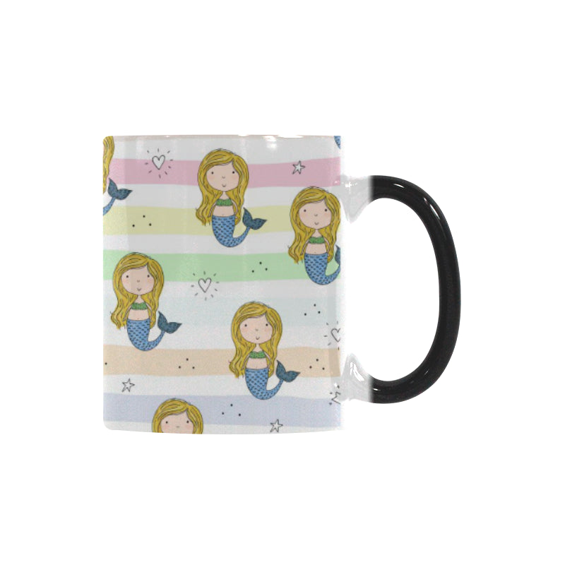 Cute hand drawn mermaid Morphing Mug Heat Changing Mug