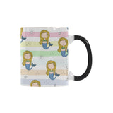 Cute hand drawn mermaid Morphing Mug Heat Changing Mug