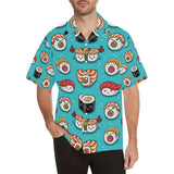 Cute sushi pattern Men's All Over Print Hawaiian Shirt