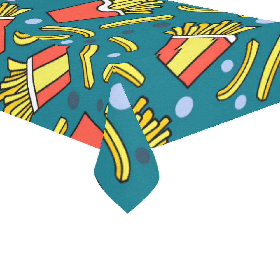 French fries red paper box pattern Tablecloth