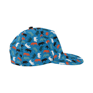 Colorful rhino pattern All Over Print Snapback Cap