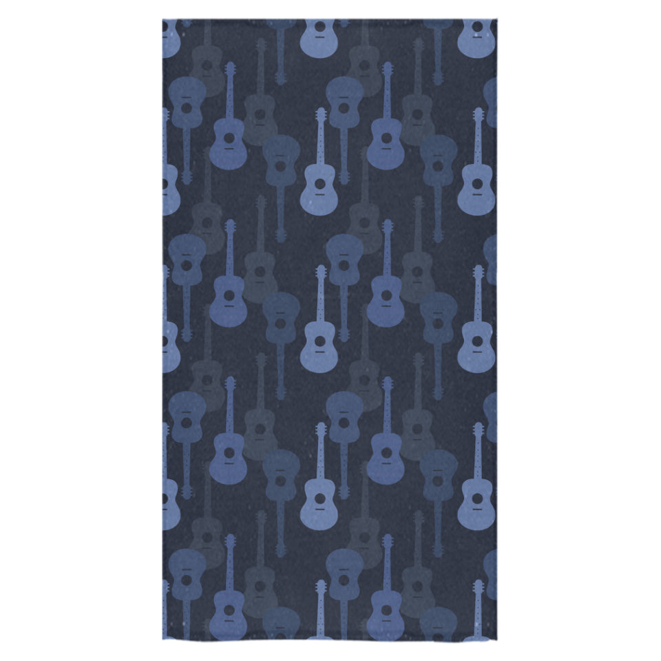 Blue Theme guitar pattern Bath Towel