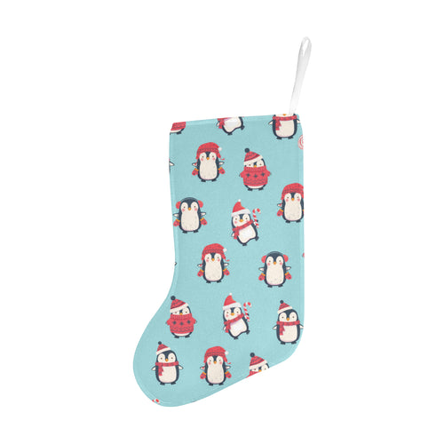 Cute penguin christmas design pattern Christmas Stocking