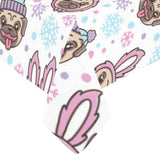 Cute pug hat rabbit costume pattern Tablecloth