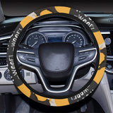 Boston terrier design pattern Car Steering Wheel Cover