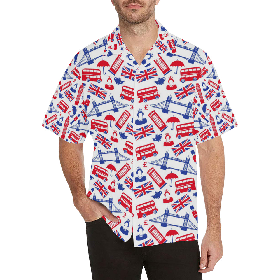 British Pattern Print Design 01 Men's All Over Print Hawaiian Shirt (Model T58)