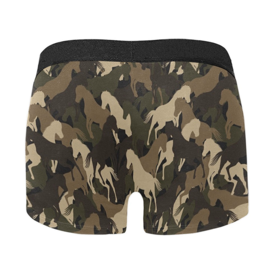 Horse Camouflage Pattern Men's All Over Print Boxer Briefs Men's Underwear