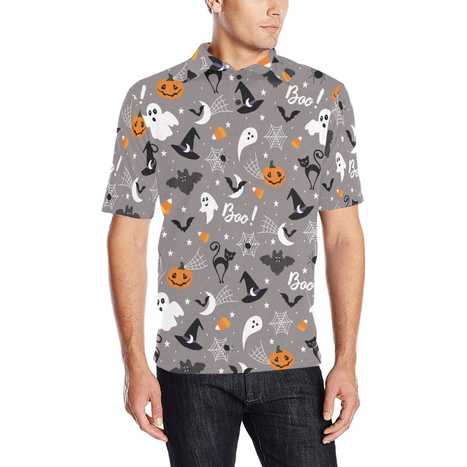 Halloween design pattern Men's All Over Print Polo Shirt