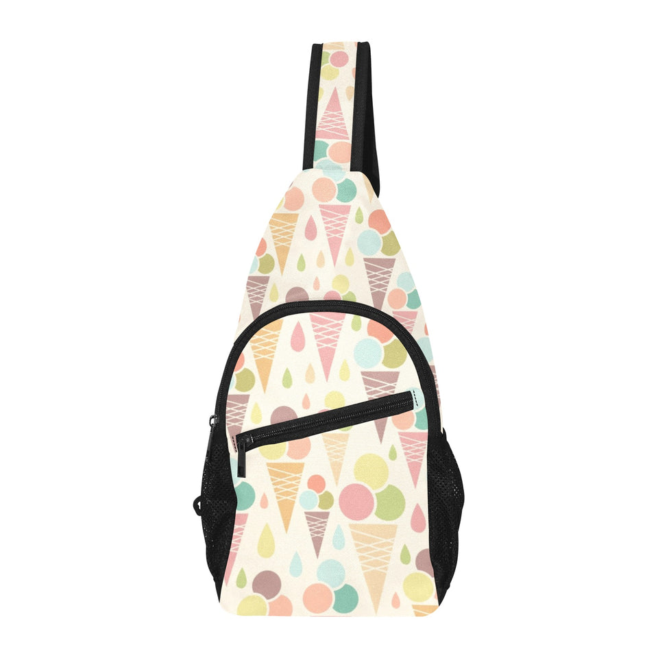 Ice cream cone pattern All Over Print Chest Bag