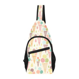 Ice cream cone pattern All Over Print Chest Bag