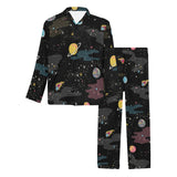 space pattern Men's Long Pajama Set