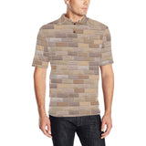 Brick Printed Pattern Print Design 01 Men's All Over Print Polo Shirt