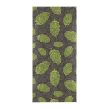 Hop pattern black background Beach Towel