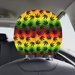 Canabis Marijuana Weed Pattern Print Design 03 Car Headrest Cover