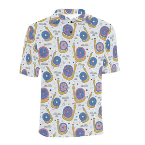 Snail Pattern Print Design 05 Men's All Over Print Polo Shirt