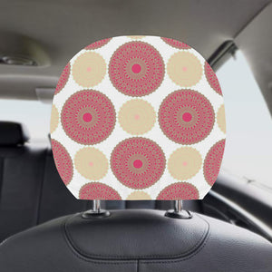 Circle indian pattern Car Headrest Cover