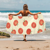 Tomato dot background Beach Towel
