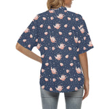Tea pots Pattern Print Design 04 Women's All Over Print Hawaiian Shirt