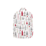 Cute Christmas tree pattern Women's Long Sleeve Polo Shirt